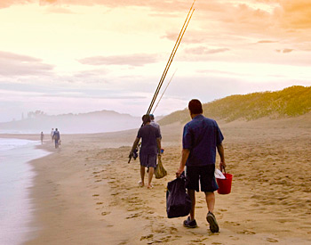 Fishing on the Beach